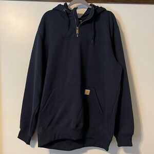 Carhartt Men's Dark Blue Zip Up Sweater
